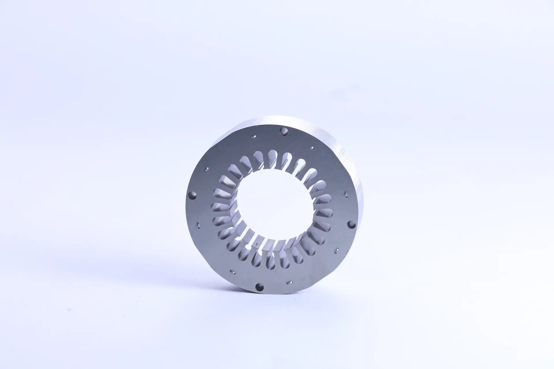 Stack stator core assembled with interlocking processing method, showcasing precision manufacturing and enhanced durability for electric motor efficiency.